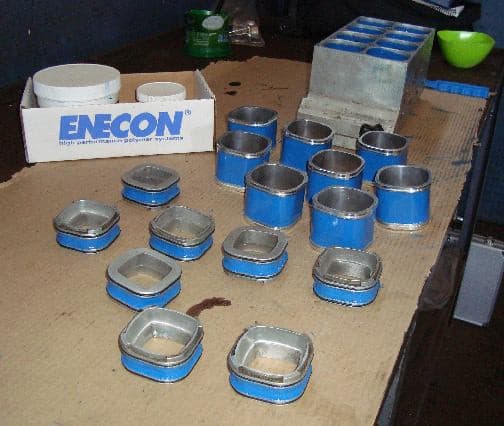 Insertos y bloque de moldes completamente restaurados y protegidos con el revestimiento polimérico CeramAlloy CL+AC en c